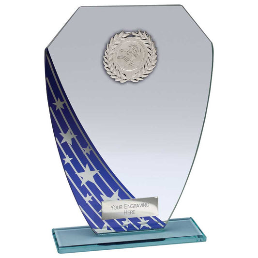 Starlight Hex Jade Glass Award Blue