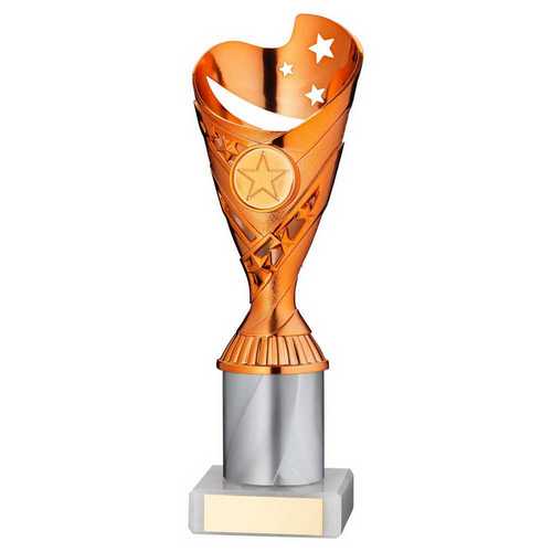 Copper|White Plastic Sabre Cup Assembled On Marble (1in Cen) - 10in