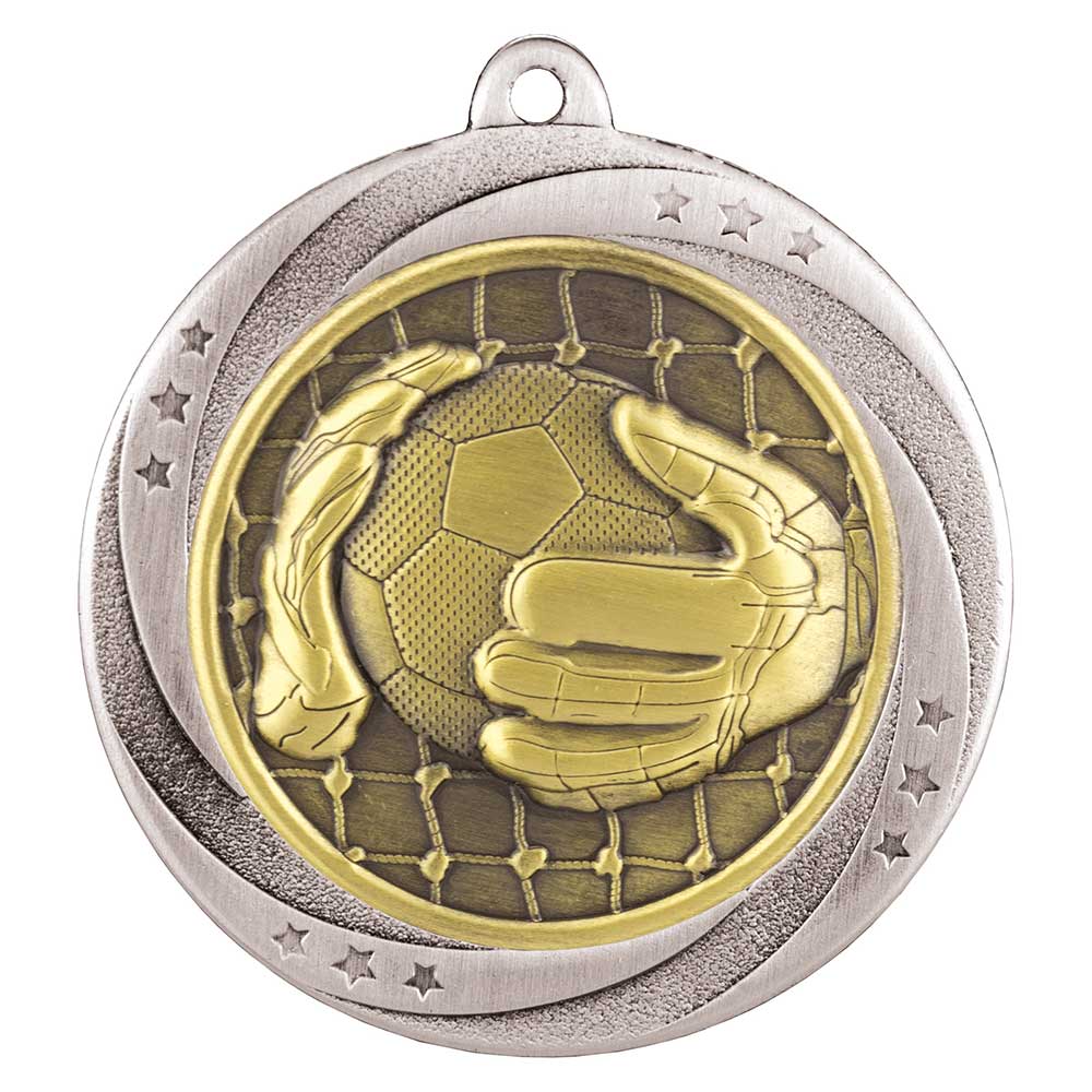 Superstar Goalkeeper Medal Silver