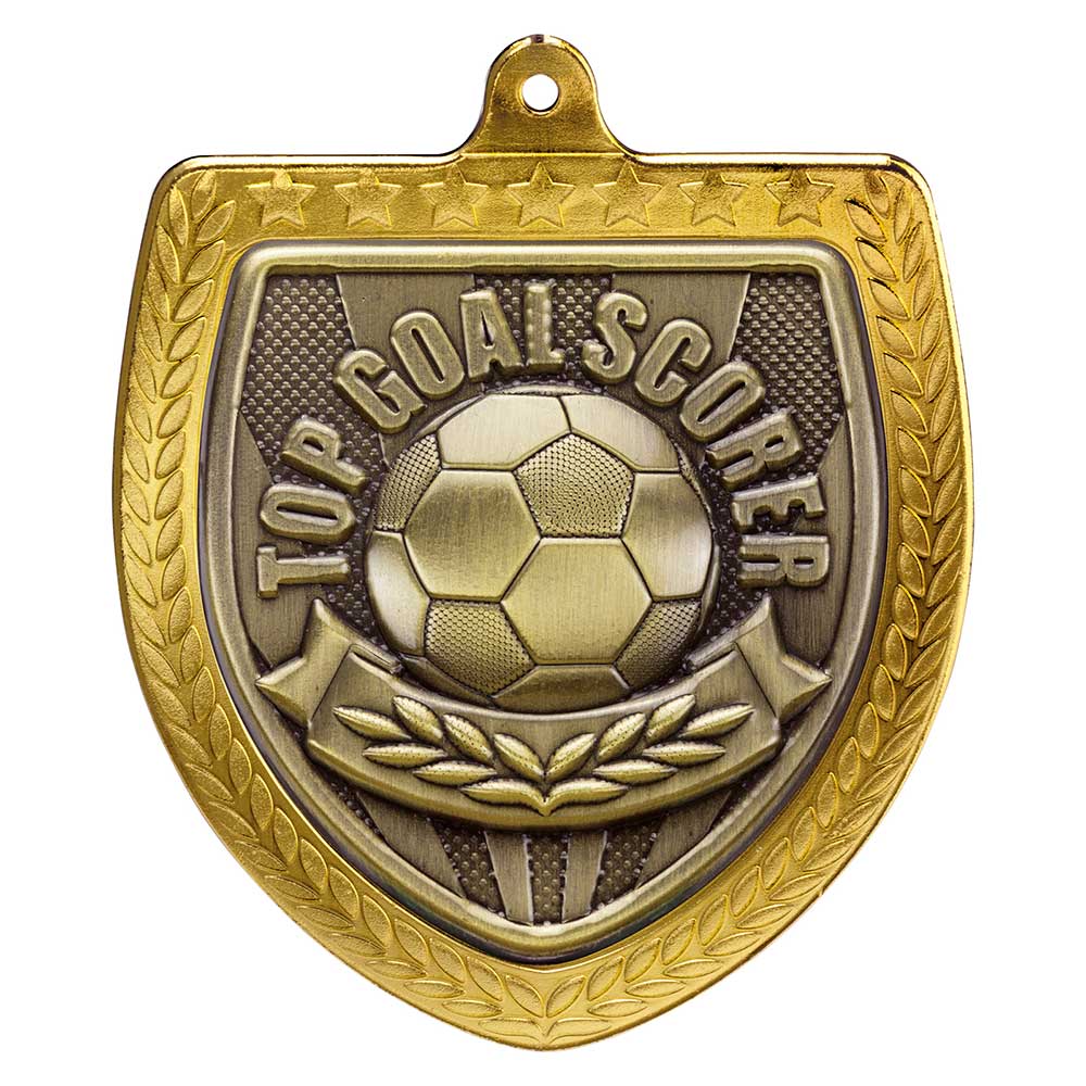 Cobra Football Top Goal Scorer Shield Medal Gold