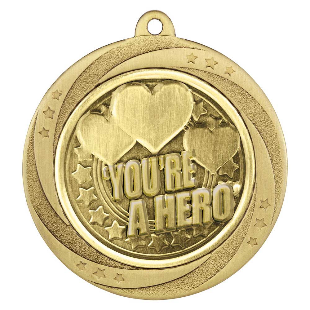 Superstar You're a Hero Medal Gold
