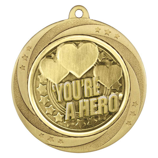 Superstar You're a Hero Medal Gold