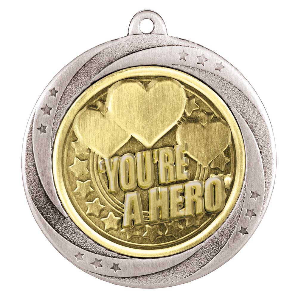Superstar You're a Hero Medal Silver