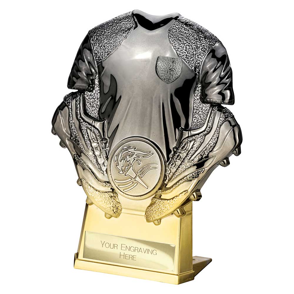 Invincible Rugby Shirt Plaque Award Gunmetal & Gold