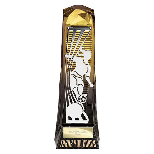 Shard Football Female Thank You Coach Gold & Carbon Black