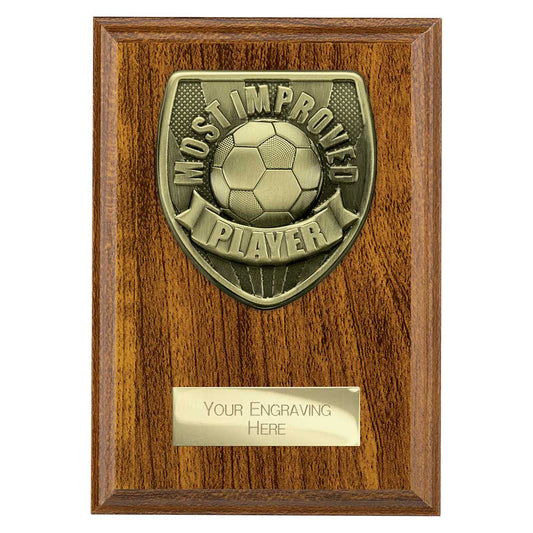 Cobra Plaque Most Improved Player Award Walnut