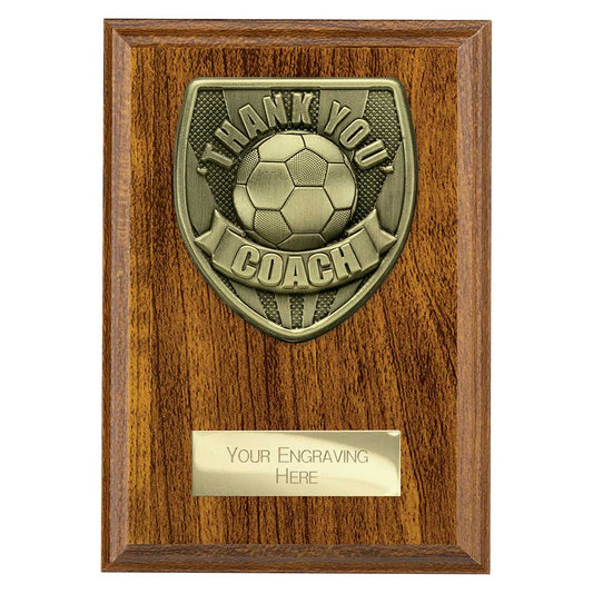 Cobra Plaque Thank you Coach Award Walnut