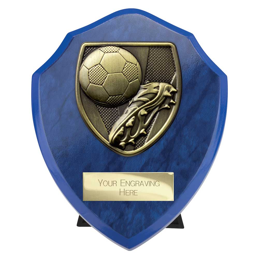 Cobra Shield Football Boot & Ball Award Azure Blue