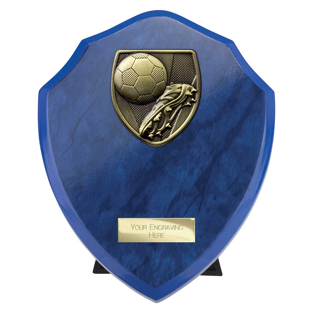 Cobra Shield Football Boot & Ball Award Azure Blue