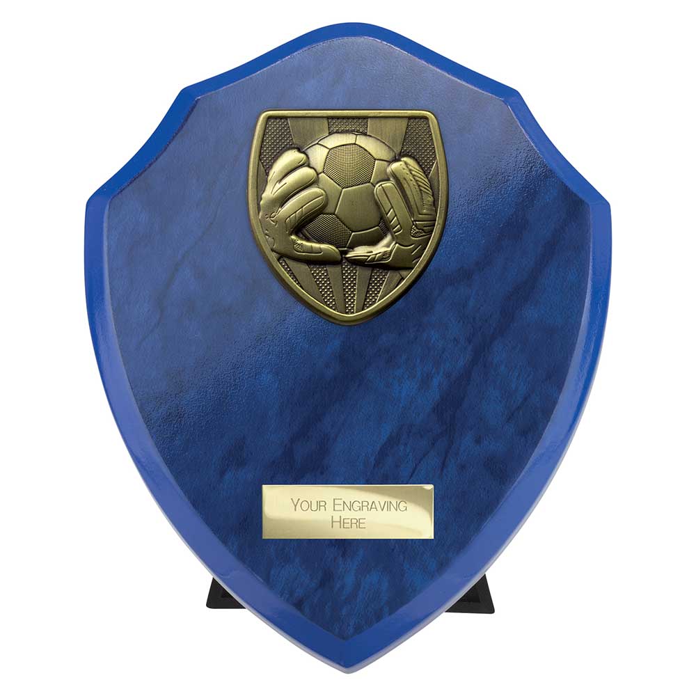 Cobra Shield Football Goal Keeper Award Azure Blue