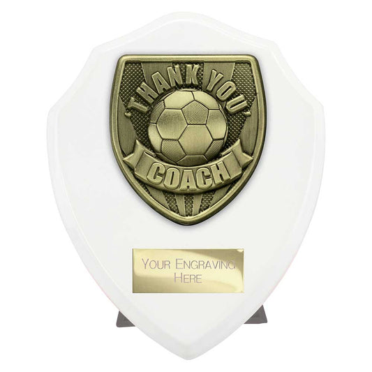 Cobra Shield Thank you Coach Award Arctic White