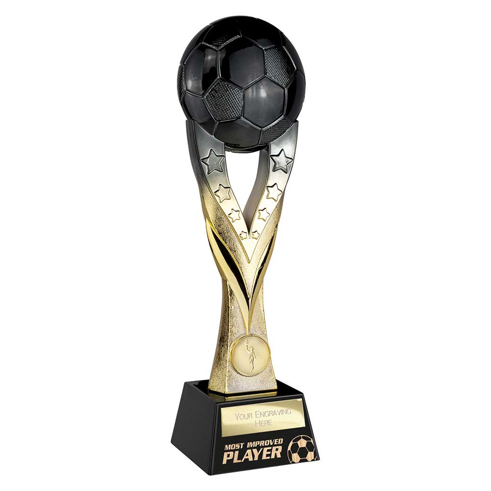 Extreme Football Most Improved Player Award Carbon Black & Gold