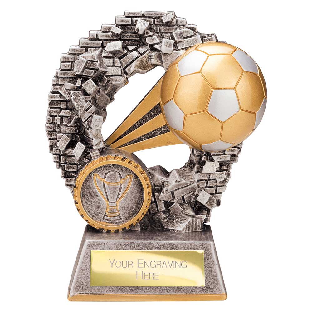 Blast Out Football Award Antique Silver & Gold