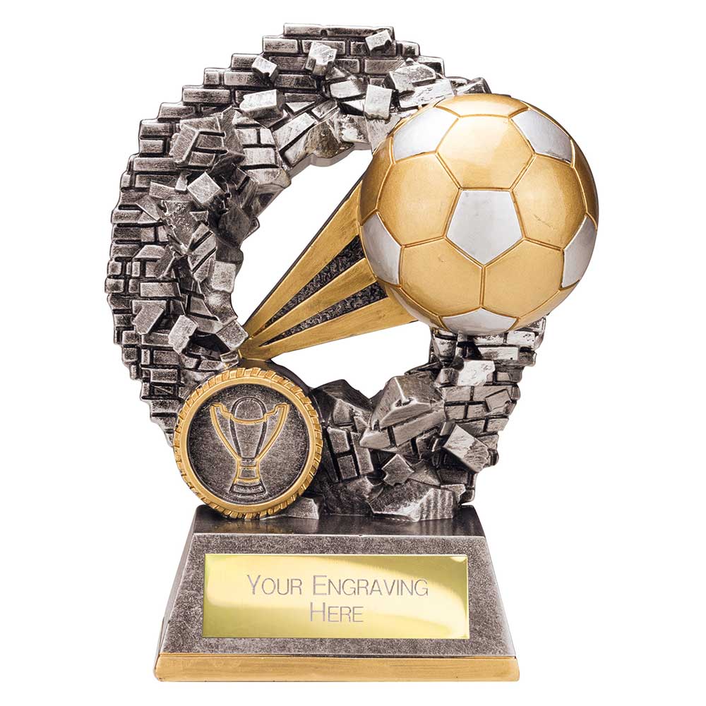 Blast Out Football Award Antique Silver & Gold