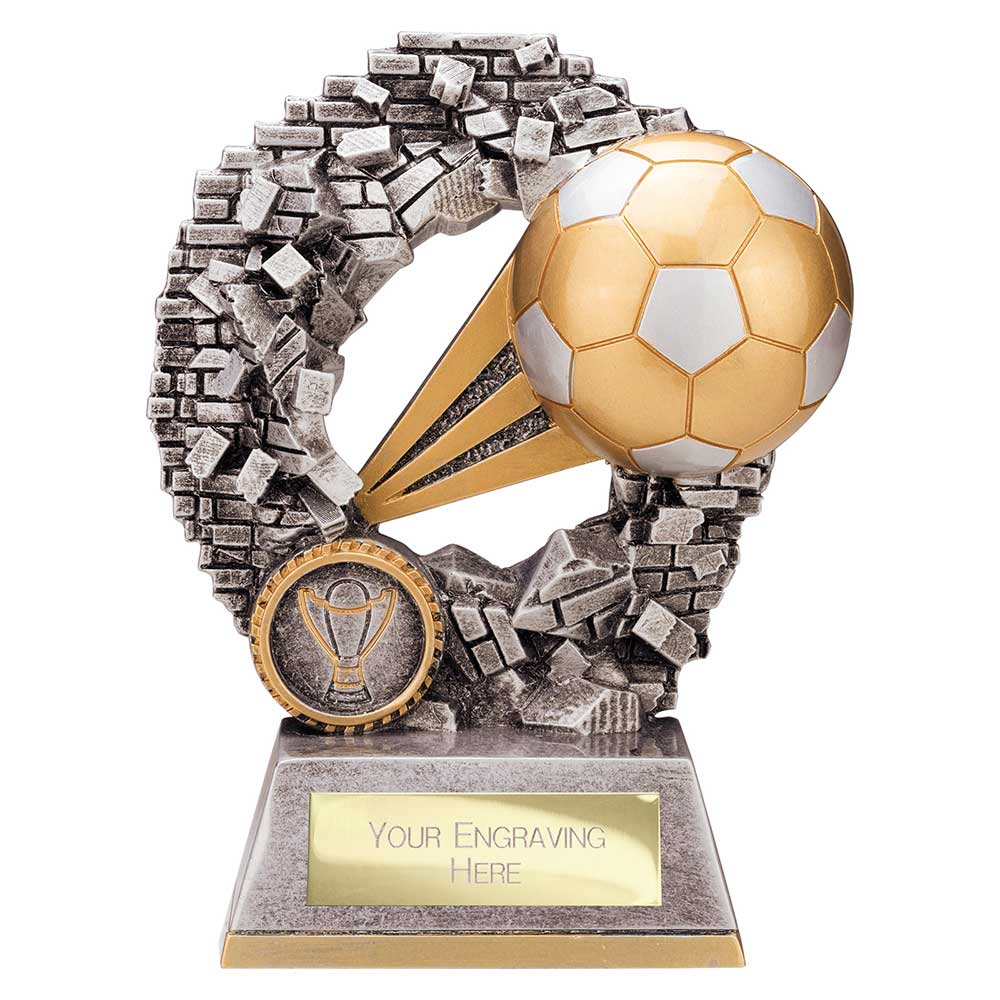 Blast Out Football Award Antique Silver & Gold