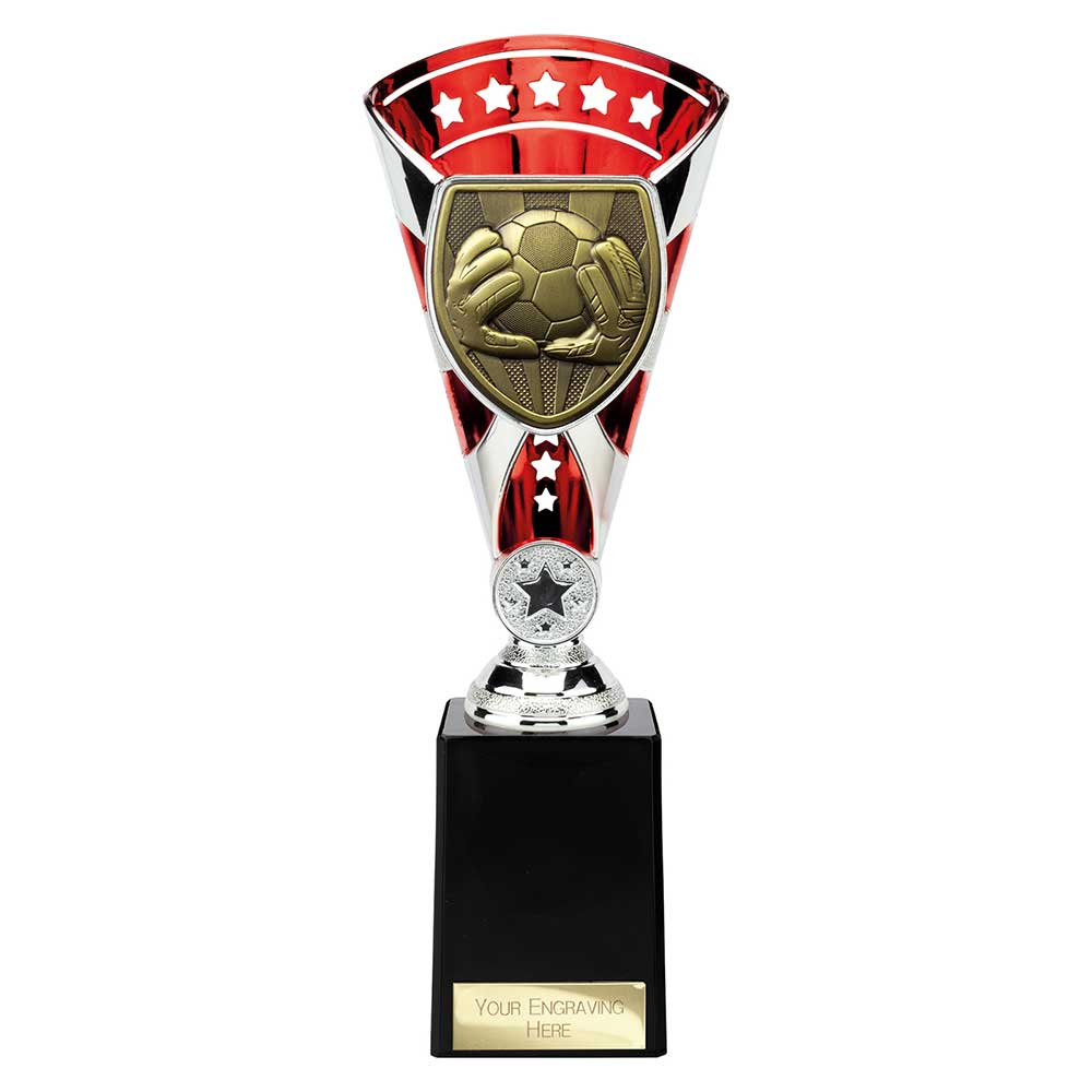 Cobra Star Cup Football Goal Keeper Silver & Red