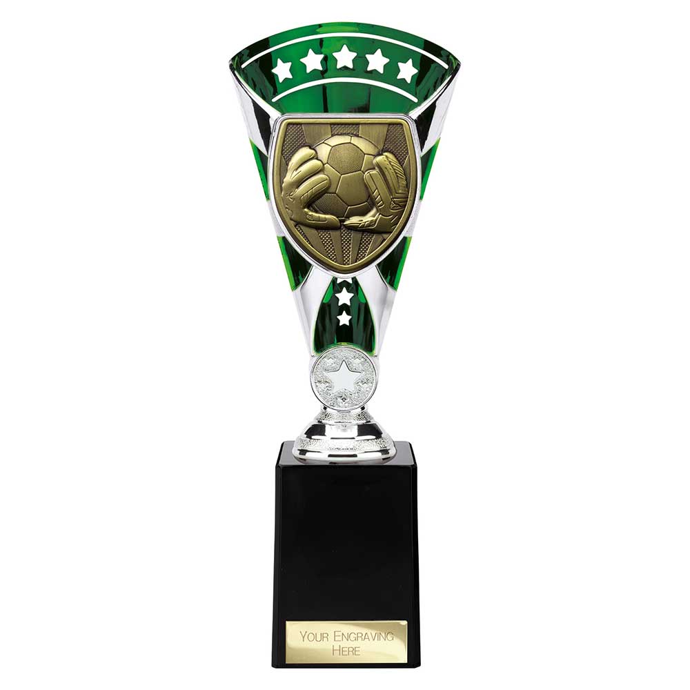 Cobra Star Cup Football Goal Keeper Silver & Green