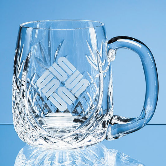 Lead Crystal Barrel Panel Tankard