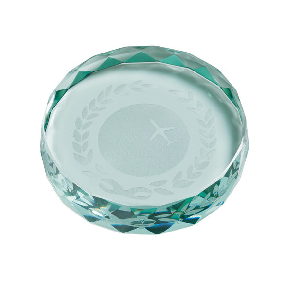 Jade Gaia Glass Paperweight Jade Award