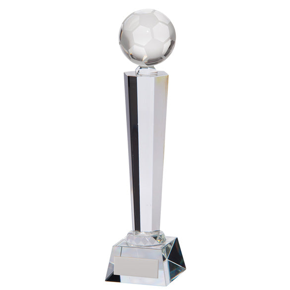 Interceptor Football Crystal Award - Available in 3 Sizes