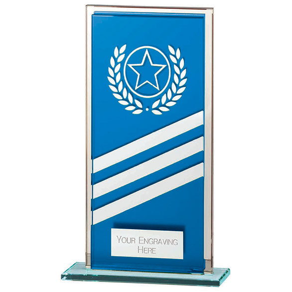 Talisman Mirror Glass Award Blue-Silver