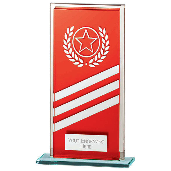 Talisman Mirror Glass Award Red-Silver