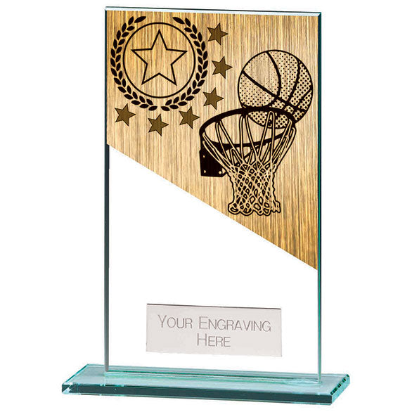 Mustang Basketball Jade Glass Award