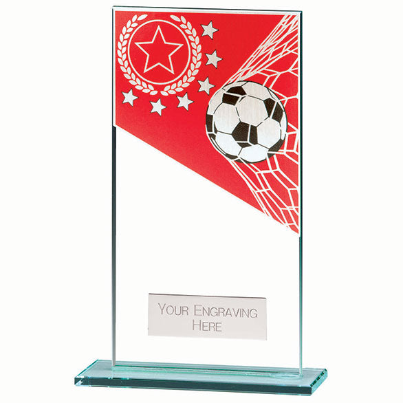 Mustang Football Red Jade Glass Award
