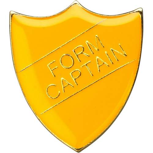 3cm School Shield Badge (Form Captain) - Available in 4 Colours