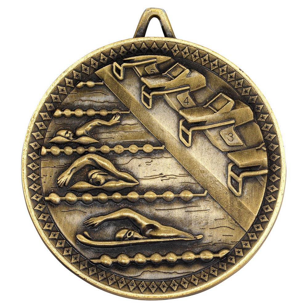 Swimming Deluxe Medal - 3 Colours