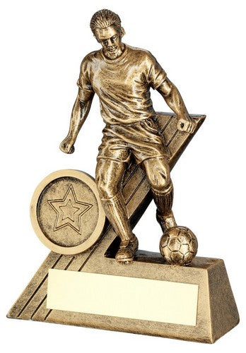 Brz-Gold Male Football Mini Figure With Plate - Available in 3 Sizes