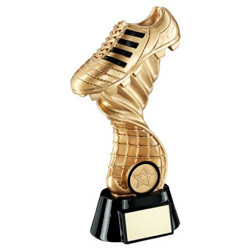 Gold-Black Football Boot On Twisted Net With Plate - Available in 4 Sizes