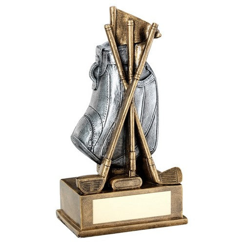 Brz-Pew Golf Bag With Clubs Trophy - 3 Sizes