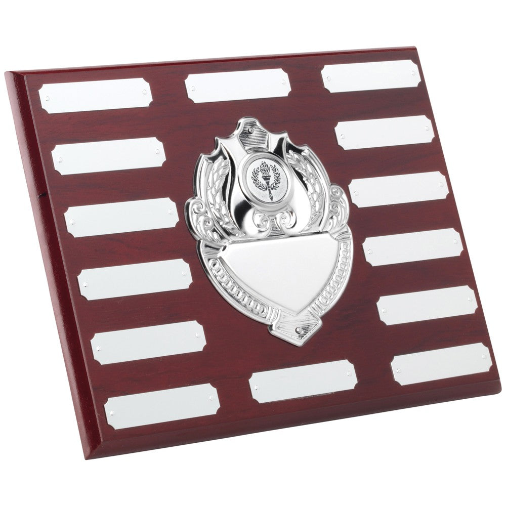 Rosewood Plaque With Chrome Fronts