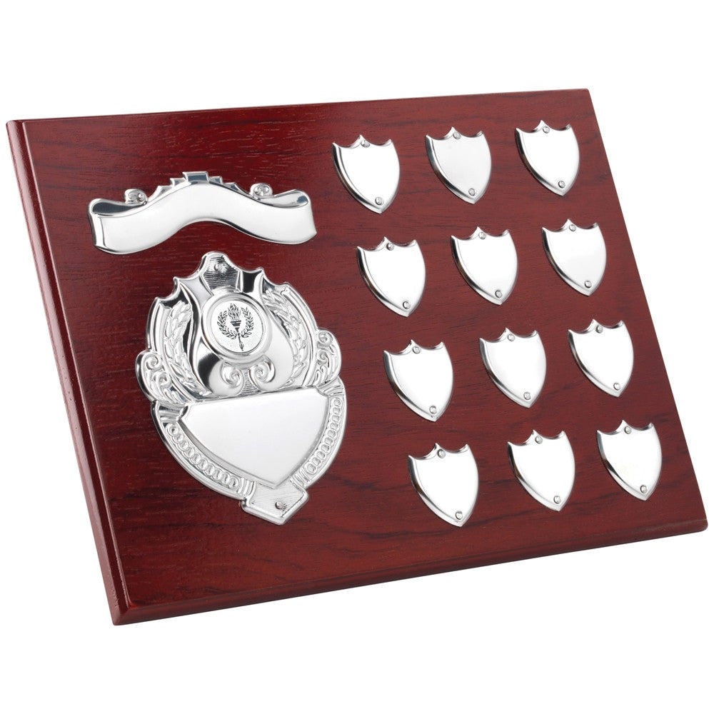 Rosewood Plaque With Chrome Fronts