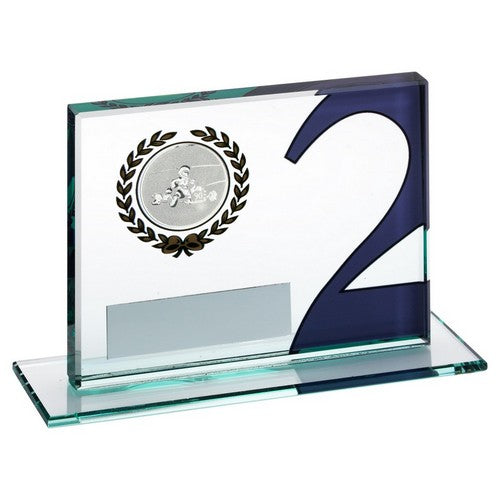 Jade Glass Plaque With Go Kart Insert And Plate - Available in 1st, 2nd and 3rd