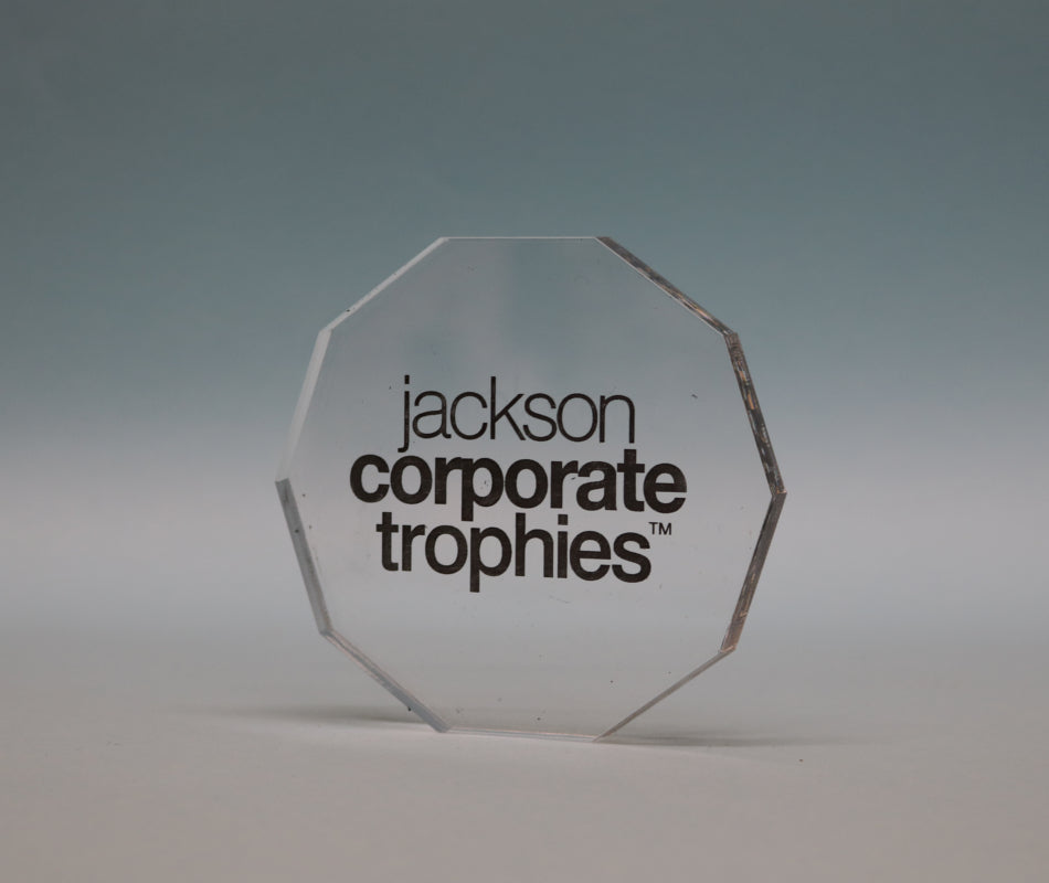 Freestanding Acrylic Decagon Award - 3 Sizes