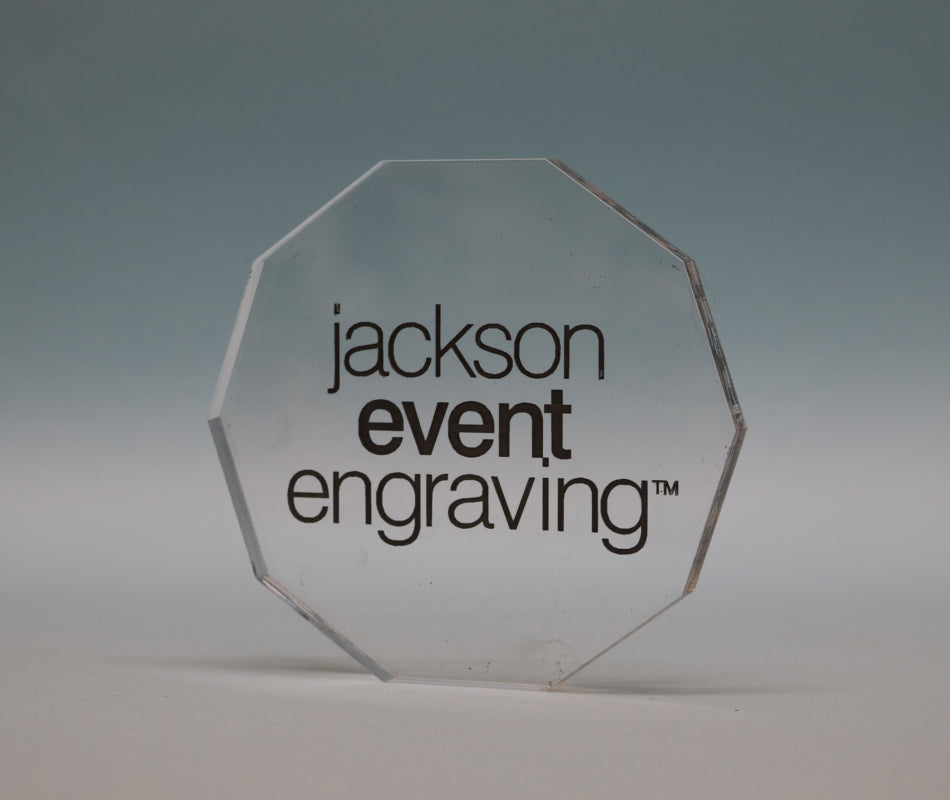 Freestanding Acrylic Decagon Award - 3 Sizes