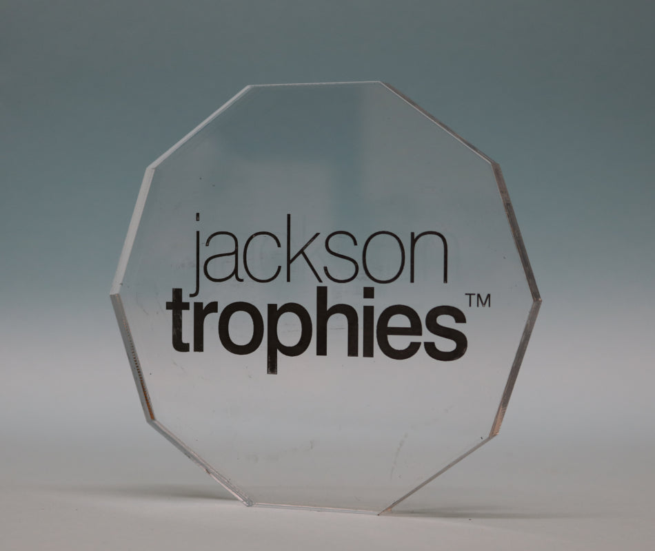 Freestanding Acrylic Decagon Award - 3 Sizes