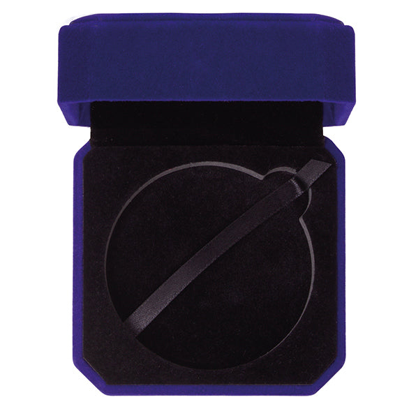 Aspire Velour Medal Box Blue - 50mm, 60mm, 70mm Medals