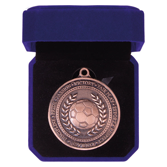 Olympia Football Medal Box 60mm - 3 Colours