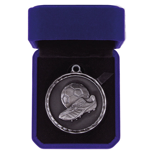 Power Boot Football Medal Box 50mm - 3 Colours