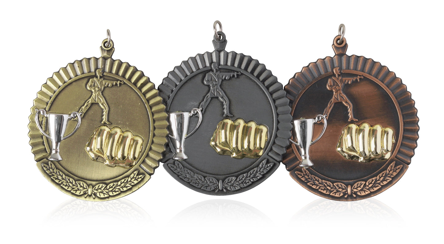 MB (P) 2in Martial Arts Medal - 3 Colours