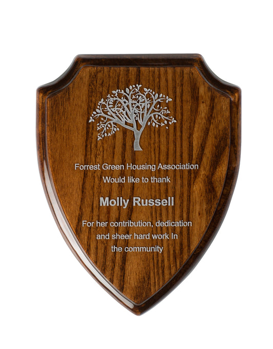 Walnut Finish Shield