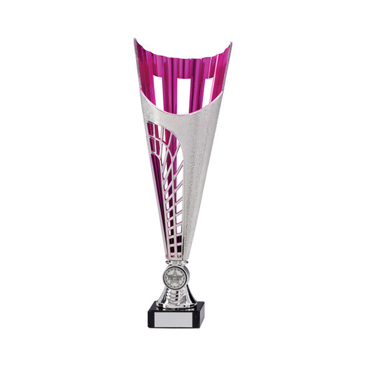 Garrison Plastic Laser Cut Cup Silver & Pink - Available in 5 Sizes