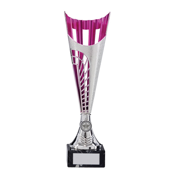 Garrison Plastic Laser Cut Cup Silver & Pink - Available in 5 Sizes