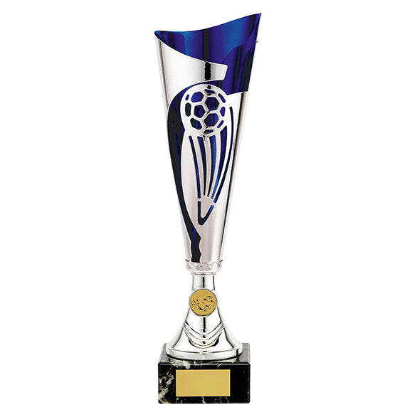 Champions Football Cup Silver & Blue - 3 Sizes