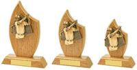 Light Oak Male Golf Wood Plaque Award - 3 Sizes