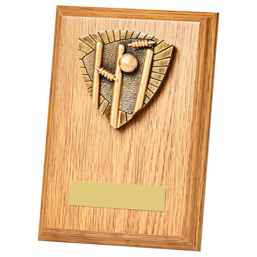 Cricket Stumps Wood Plaque - 2 Sizes