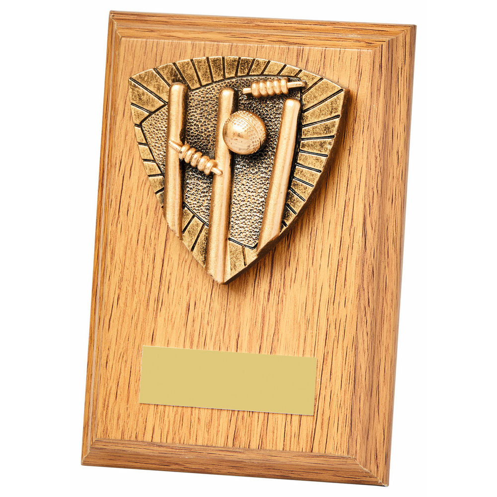 Cricket Stumps Wood Plaque - 2 Sizes